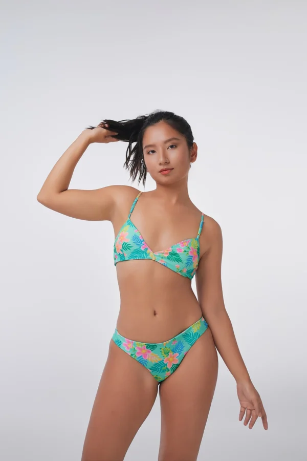 bộ bơi 2 mảnh hoạ tiết lá - 1