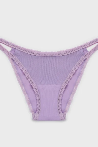 quần tanga ren lưới tím pastel
